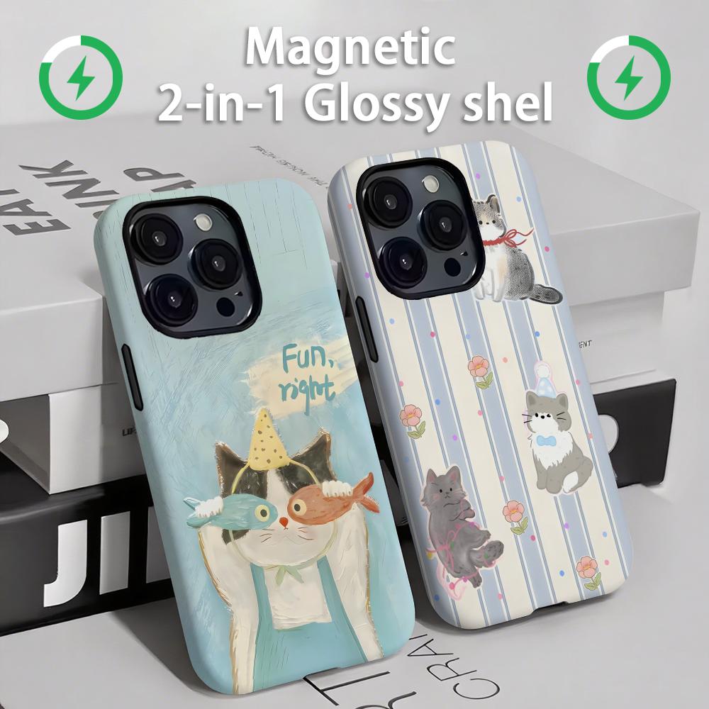 Apple Iphone 16 - Gatos e cães bonitos caso de