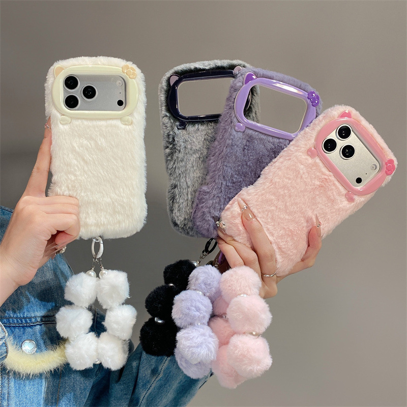 Apple Iphone 16 - Capa de Celular Luxuosa de Pelúcia