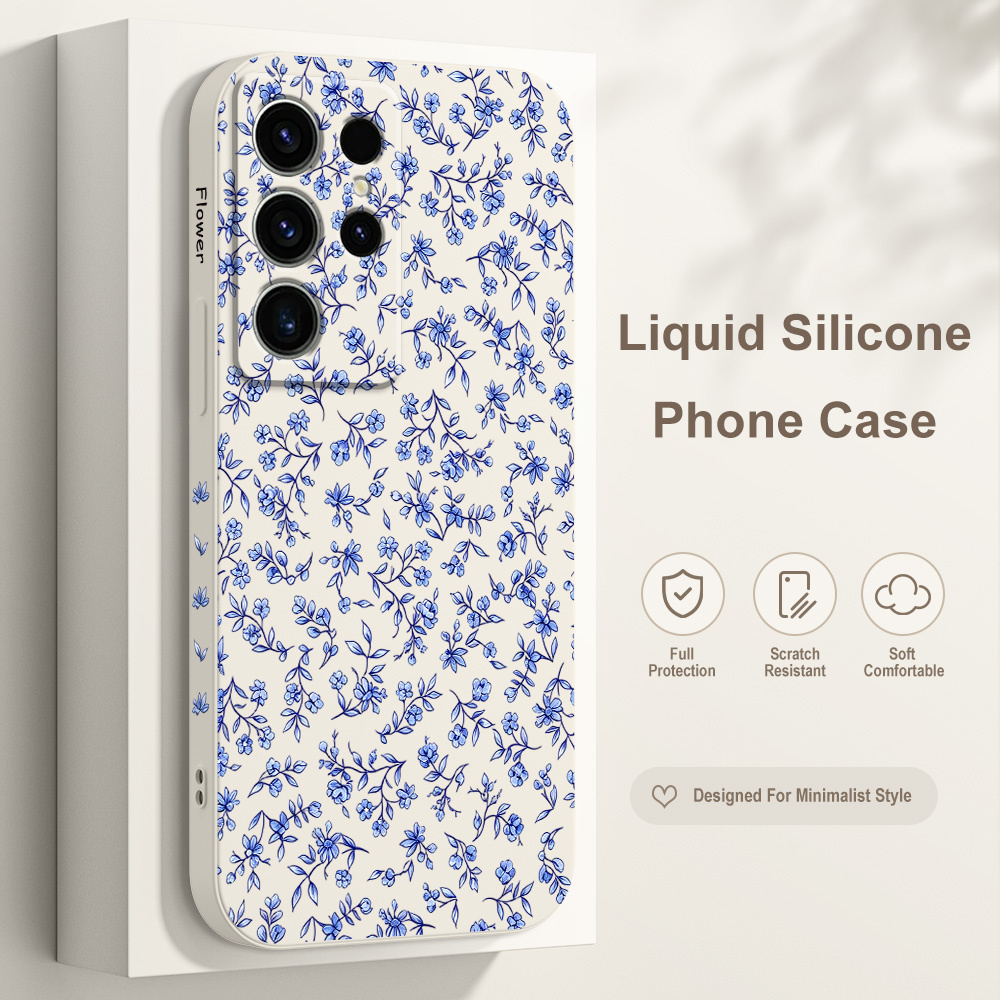 Samsung Galaxy S24 - Capa de Telefone Floral Torcida para