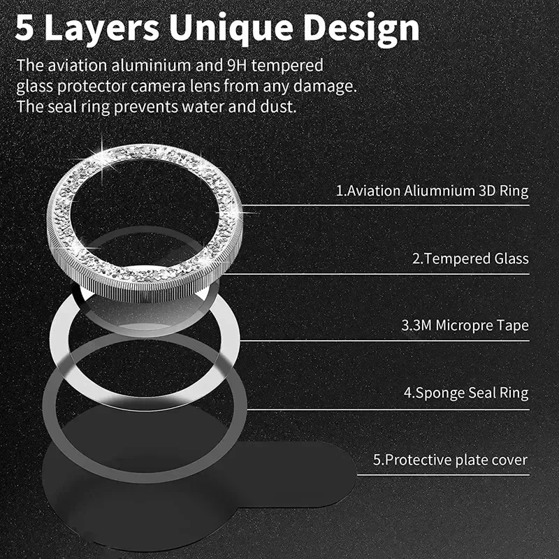 Capa Protetora de Lente de Câm - Tempered Glass Screen 9H avaliação e preço